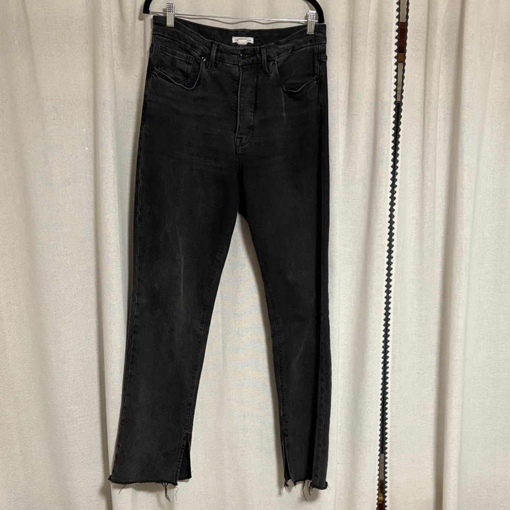 Good American Black Flare Jeans